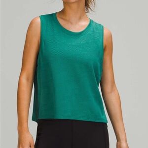 Lululemon train to be tank (sz 4) Dot Camo Teal Lagoon